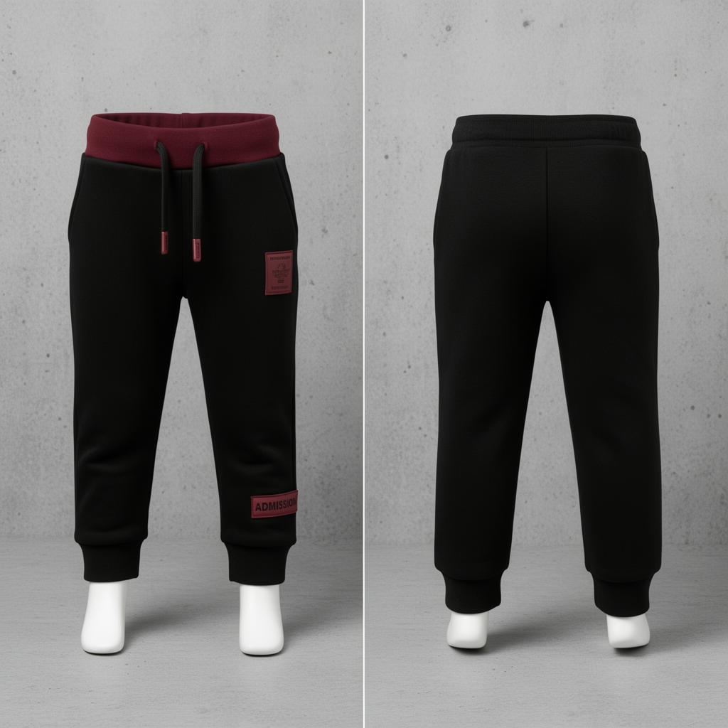 Mini Track Jogger — Kids — Fleece jogger · oxblood waistband · MINI label
